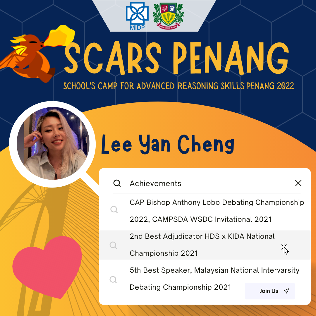 Schools Camp for Advanced Reasoning Skills Penang (SCARS Penang) 2022
