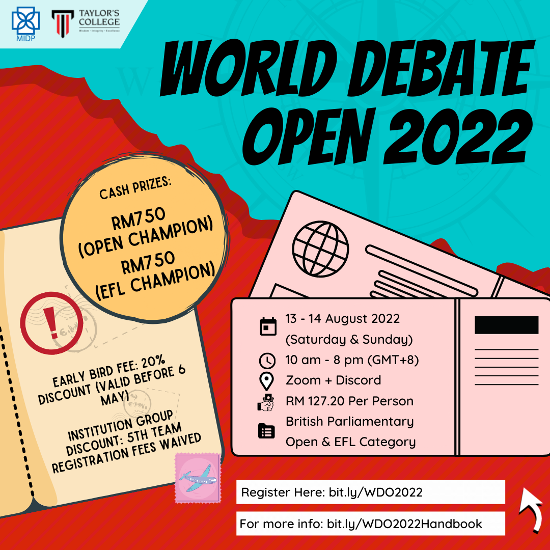 World Debate Open 2022 Malaysian Institute for Debate and Public